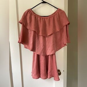 Show me your Mumu off the shoulder terracotta dress size XS